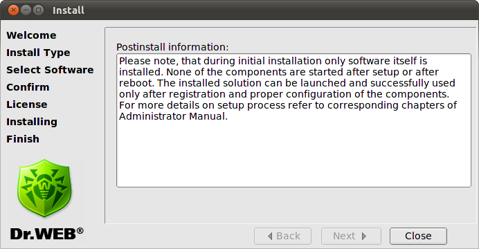 GUI Setup Finish